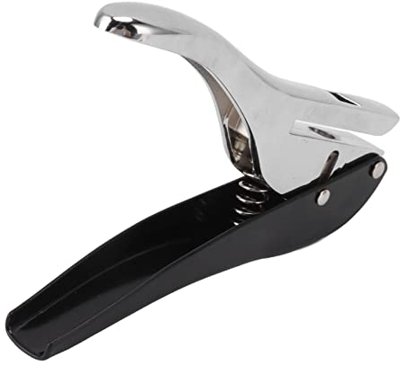 Ausla Müheloser Metalllochpunch, Stahl Tragbarer Mini -Puncher mit Präziser Positionierung für Papier und Kunststoff, für Schul- und Büroaufgaben (8-mm-/0,3-Zoll-Dichthaut-Stanzzange, 2,8 x)