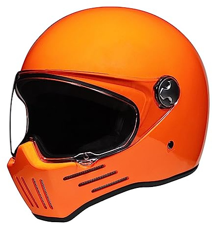 Woljay Vintage Integralhelm Motorradhelm Motorrad Helm Helme Jet Moto Cruiser Scooter Unisex Erwachsene DOT / ECE genehmigt