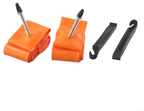Fahrradschlauch aus TPU, ultraleichtes Design, 700 C, 60 g, Metall-Luftdüse (2 Stück mit 2 Hebel)
