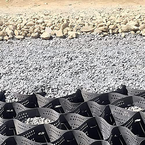 ROBAUN Stützmauergitter für den Garten, Kies, Stabilisatorgitter, 5,1 cm, Pflastersteine, Bodengitter, robuste Gehwege, Auffahrt, durchlässig, für Arbeiten im Freien, Böschung, Parkplatz (5 x 9 m)
