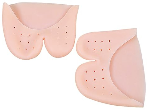 WATIIFUFU 2 Paar Gel Zehenschutzkappen mit Belüftung Wiederverwendbar Flexible Passform Druckpolster für Großzeh und Fußballen Atmungsaktiv für Engen Schuhkomfort bei Fußschutz