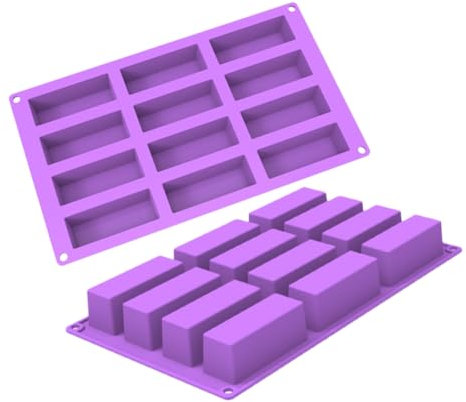 Cabilock Moldes Rectangulares De Silicona Para Bandejas De Cubos Caseros Para Hacer Tartas Jabones Panes Y Manualidades