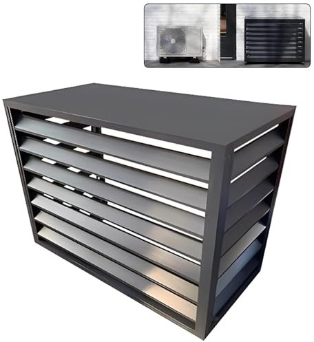 Brise-vue extérieur pour climatisation, volets pour étagères de fleurs, couvertures en aluminium pour climatisation, séparateur de pièce autonome avec lamelles pour protection extérieure
