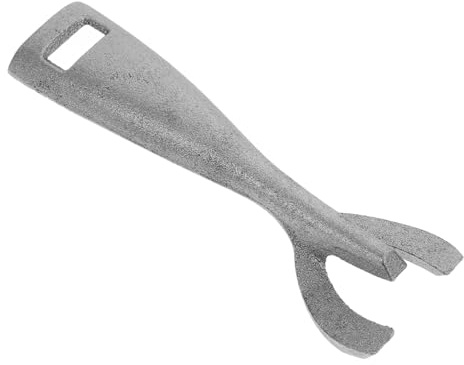 IMIKEYA Pinzas Para Sartén De Hierro Fundido Para Teppanyaki y Barbacoa, Mango Ergonómico Antideslizante, Herramienta Versátil De Cocina Para Platos De Carne, Acero Fundido,