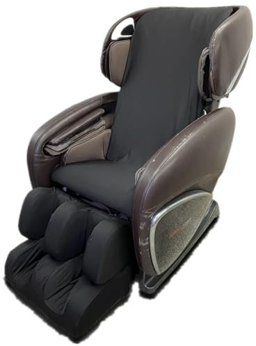 BHCCY Massagesesselbezug – universeller staubdichter Shiatsu-Schonbezug für Zero Gravity Liegestuhl, waschbarer Stretch-Stoff, Ganzkörperschutz (schwarz, Körper + Fuß)