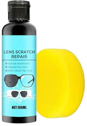 Retour De Rayures Pour Les Lentilles - Liquide De Réparation De Verre | Discuit À Rayures De Lunette | Spray De Repaiir De Lunette De 100 Ml | Spray Plus Propre À Lunettes, Verrures De Verres À Lune