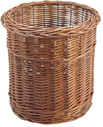 Dekovida Papierkorb Vollweide, rund, braun, Ø oben 28cm unten 25cm x H 30cm