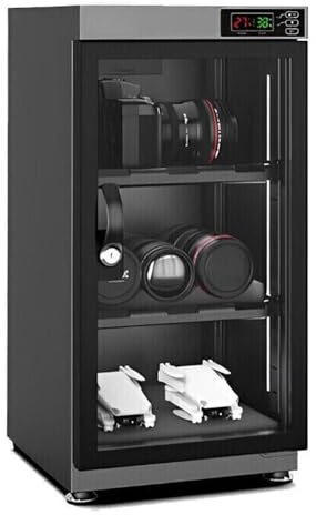 Gabinete seco digital de 50 litros, deshumidificador electrónico con pantalla LED para lentes de cámara y electrónica, control de humedad de bajo consumo para almacenamiento de joyas de té y sellos