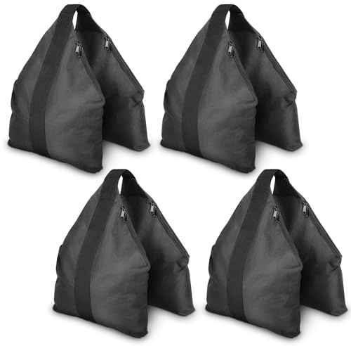 150 LBS Set of 4 Heavy Duty Sandbag Weights, Extra Large Canopy Weights Sand Bags for Photography Light Stands, Pop Up Tent, Backdrop Supports, Tripods & Outdoor Equipment, Patio Umbrella