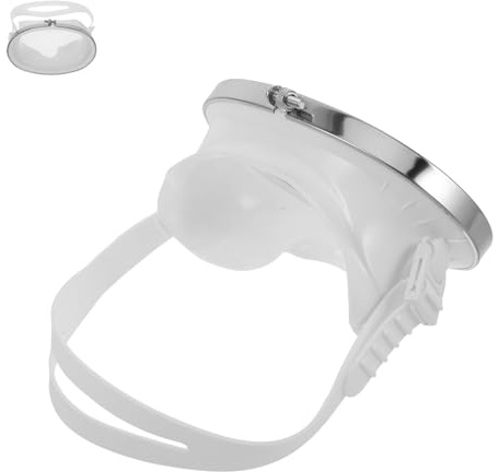 HOLIDYOYO Ovale Taucher Vollgesichtsmaske aus Gehärtetem Glas Schnittfest mit Antibeschlag Verstellbarem Gurtsystem Schnorchelmaske für Erwachsene zum Tauchen und Schnorcheln