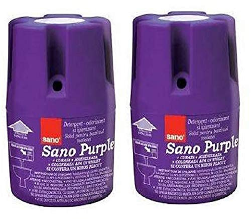 Sano Purple Water Toilet Bowl Cleaner Long Lasting Air Freshener WC Tablet Pack of 2