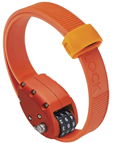 OTTOLOCK Cinch Lock - Lightweight Anti Theft Compact Combination Bike Lock, Ideal for Quick Stops, Bicycle Accessories, OTTO Orange, 18 Inch
