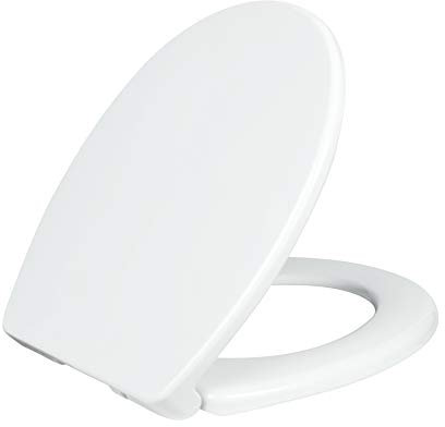 LUXE Bidet Luxe TS1008R Round Comfort Fit Toilet Seat with Slow Close, Quick Release Hinges, and Non-Slip Bumpers (White)