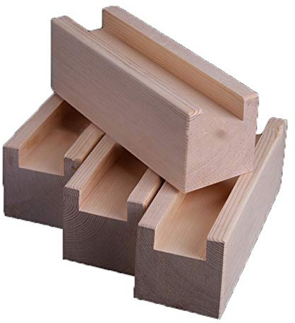 4 StüCk MöBelerhöHer BetterhöHung TischerhöHer,Holztisch Schreibtisch Bett Riser Lift,MöBel Beinheber FüßE,Elefantenfuß Aus Holz,MöBelbein Heber FüßE,Bis 5 Cm Heben(10x3x5cm)