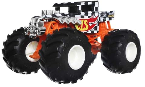 Hot Wheels Monster Truck 1:24 Scale 2022 Bone Shaker It All Vehicle with Giant Wheels for Kids Age 3 to 8 Years Old Great Gift Toy Trucks Large Scale