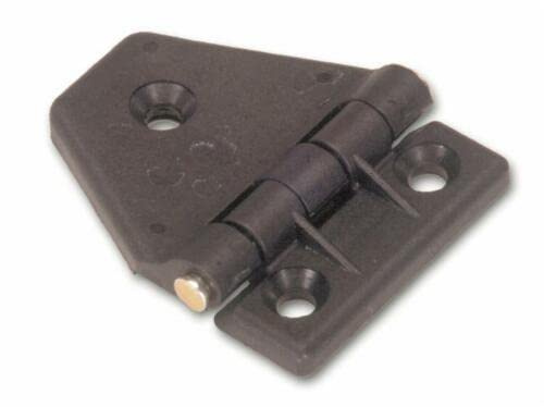 IMEL Charnière en plastique pour cabines, largeur 80 mm, entraxe trous 50 mm, Classique, Brute
