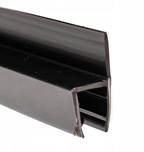 AquaParts Duschtür Dichtung 200cm | für 4mm, 5mm, 6mm Glastür Stärken | Schwarz | Wasserabweisende Duschdichtung | Streifdichtung | Duschkabinen-Dichtung | für Dusche und Duschtür