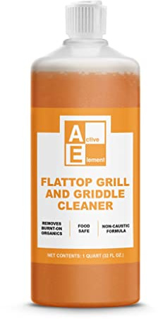Active Element Flat Top Grill Cleaner – 32 fl oz | Griddle Cleaner, Removes Burnt-On Residue, Food Safe, Non-Caustic Formula, For Blackstone Grills
