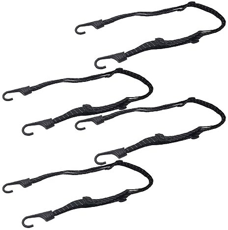 Haveratio 4 Stück Gepäckspanner, 3-in-1-Spanngurt, elastischer Expander mit Haken, passend für Gepäckträger, Fahrräder, Motorräder