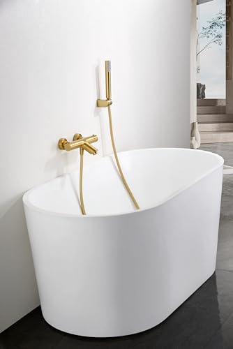 IMEX BTM039-4OC Monza Set für Bad/Dusche, Thermostat, gebürstetes Gold