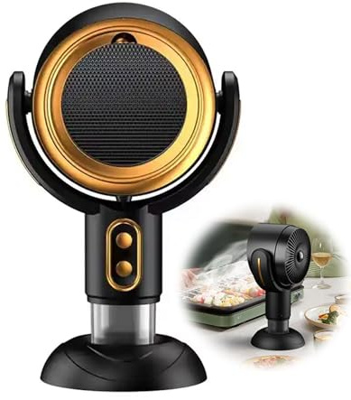 Desktop Range Hood, Portable 2 Speed Exhaust Fan, 3000mAh USB Rechargeable Range Hood, Large Oil Collection Cup, Low Noise Air Purifier for Cooking, BBQ, Hotpot