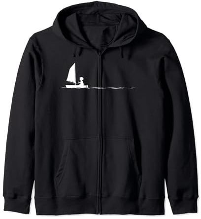 Schlauchboot Segeln Kleinkind Optimist Laser Segelboot Grafik Kapuzenjacke