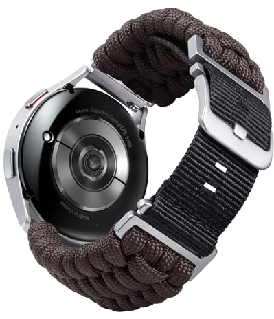 BINLUN Geflochtene Paracord Uhrenarmband Schnellverschluss 18mm 20mm 22mm Militär Nylon Smartwatch Ersatzarmband Kompatibel mit Samsung Galaxy/Kompatibel mit Garmin/Passend für Amazfit Armband