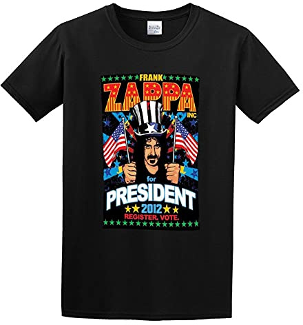 Zappa President Scorpio Frank T-Shirt Cotton Men Summer Fashion Black Tee XL