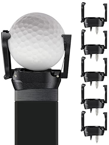 GreenHaven Faltbarer Golfball-Retriever-Greifer für Putter, Golf-Pick-Up-Klaue, Kunststoff-Griff-Saugnapf-Werkzeug mit 3 Schrauben, tragbarer Rückenschutz für Golfer, 6 Stück