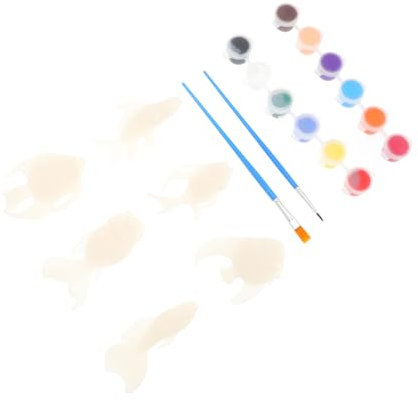 PHENOFICE Kreatives Fischmodell Satz Diy-kinder-ausmalmodell Künstliches Haimodell Zum Zeichnen Und Bemalen Für Zuhause Und Büro