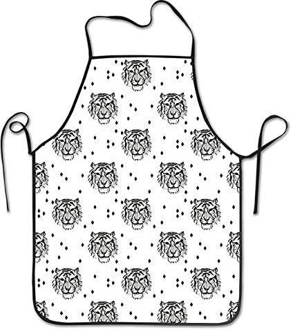 Verstellbare Kochen Schürze Tiger Latzschürze Premium Malschürze Personalisiert Arbeitsschürze Für Bemalen Café