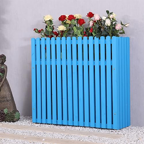 Clôture de climatisation en bois massif – Support anti-corrosion pour plantes – Brise-vue pour unités extérieures – Cache la climatisation