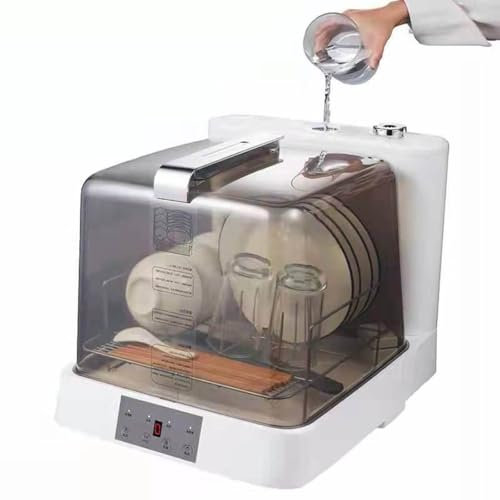 MhWrughts Lavastoviglie da Tavolo compatta, lavastoviglie ad Installazione Libera per Uso Domestico, Controllo Touch, Display LED, per la Cucina di casa e la Cura dei Bambini