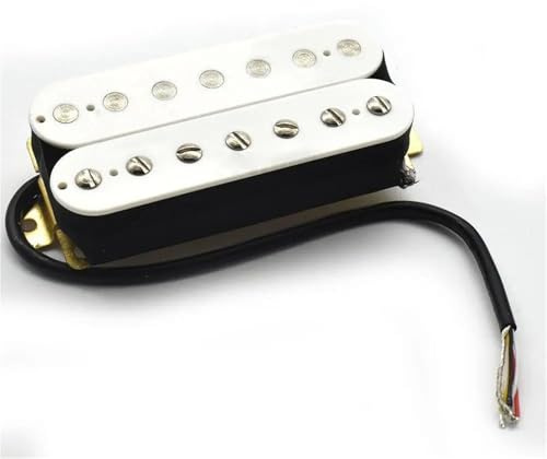 Single-Coil-Tonabnehmer-Set 7 Saiten E-Gitarre Humbucker Dual Coil Pickup Coil Spliting Pickup Für LP Gitarrenteile Schwarz Weiß(A)