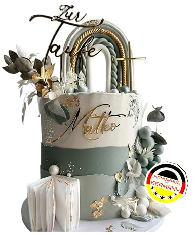 Generisch Set I Zur Taufe I Kommunion I Konfirmation mit Namen und Kreuz I Tauftorte
