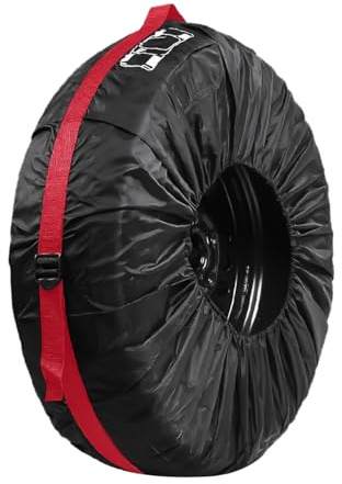 JSMTKJ Borse per Pneumatici Auto per 13-18 Pollici - Impermeabili, Antipolvere Custodia per Ruota per Stoccaggio Pulito e Trasporto Sicuro (Diametro 66 cm)