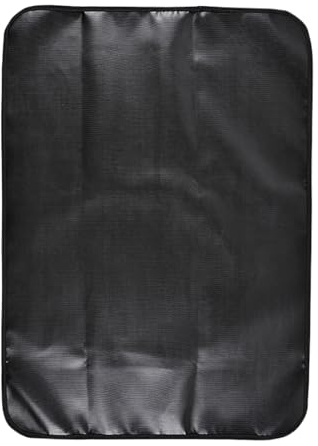 Alfombrilla para debajo de la parrilla, de doble cara, ignífuga, protector de cubierta impermeable de 11.8 pulgadas, almohadilla de suelo de barbacoa para balcón, picnic, comedor al aire libre