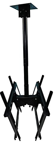 ASerZenith Supporto TV da Soffitto per Doppio Schermo, Supporto TV Sospeso E Girevole, Adatto alla Maggior Parte dei Televisori da 40-60 Pollici, Design Inclinabile E Girevole, per TV LCD E Monitor.