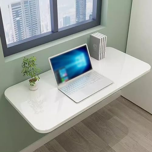 Wandklapptisch für Esszimmer & Küche | Kompakter Arbeitsplatz Schreibtisch | Vielseitiger Wäscheklapptisch | Beistelltisch mit Halterungen für Regale