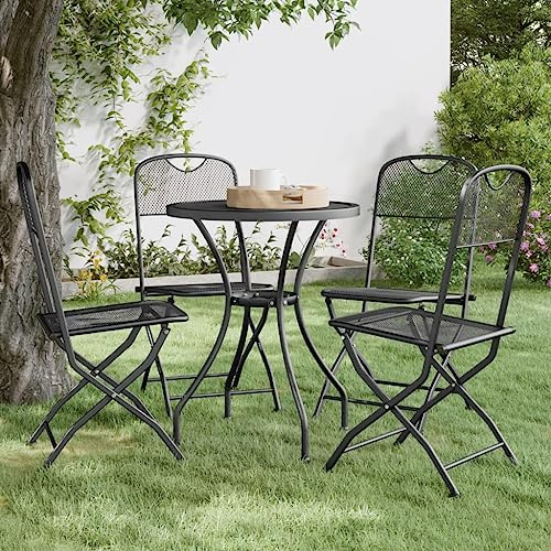 KTHLBRH Klappstühle für den Garten mit robustem Stahlrahmen und elegantem Design für den Außenbereich, einfache Bewegung und Lagerung, moderner Esstisch für den Einsatz