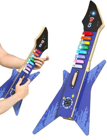 Kit De Guitarra DIY | Proyecto de Puzzle y Maqueta de Instrumentos Musicales | Kit de Bricolaje para Montar Guitarra con Componentes Incluidos | para Niños Y Niñas Regalo Cumpleaños Navidad Fiestas