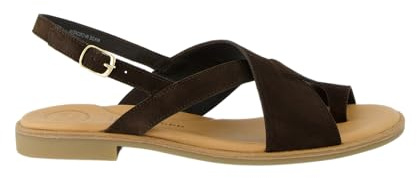 Paul Green Damer – sandaler 6216-029 i brunt råläder, BRUN, 37.5 EU