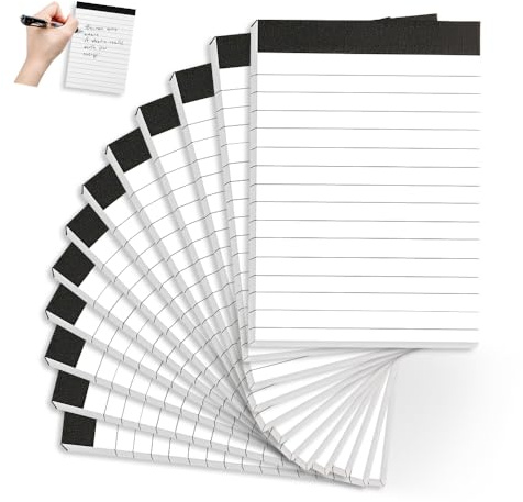 HMCEY 12 Stück Notizblock A7,Notizblöcke Zum Abreißen,Notizheft Klein,Notepad Mini,Schreibblöcke 30 Blatt Pro Block,Notizklotz,Notizzettel Block,Notizbuch,Kellnerblock Blanko,Einkaufszettel Blocks