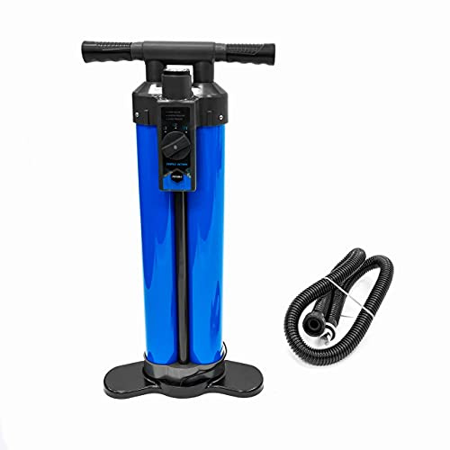FORZA Handpumpe für Paddelbretter & Schlauchboote - Dual oder Triple Action SUP Pumpe mit Manometer - Kajak & Wassersport Luftpumpe