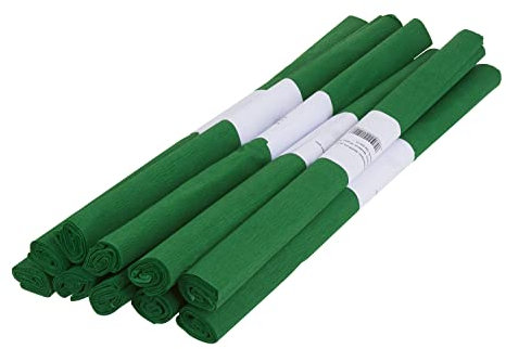 10er-Pack VBS Krepppapier ca. 50x200cm Rollen viele Farben Bastelpapier Papier Krepp Bastelkrepp Grün
