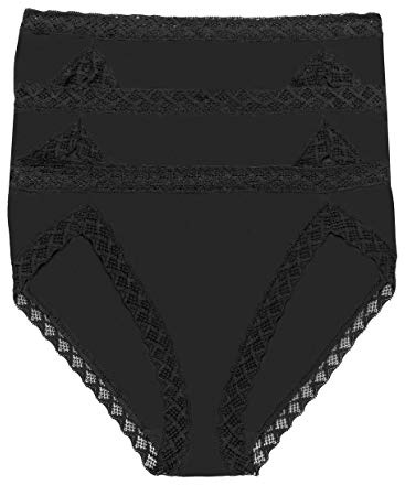 Natori's Women Bliss French Cut 3-Pack (Black, Medium)