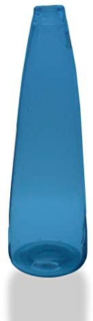 Maison Zoe Glasvase aus Recycling-Glas Thea - türkis - Durchmesser ≈ 9cm - Höhe ≈ 28cm - 100% Handmade - Blumenvase - schmale Vase mungeblasen - Dekovase - Tulpenvase - Tischvase