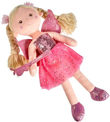 Sweety Toys 11803 Stoffpuppe Fee Plüschtier Prinzessin 45 cm pink