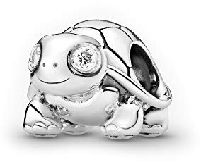 FGT Breloque en forme de tortue porte-bonheur pour bracelets Pandora Moments en argent sterling - Cadeau pour femme, fille, petite-fille, fête des mères, Saint-Valentin, anniversaire, Argent sterling,