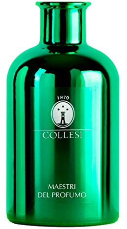 Collesi Bottiglia per Fragranze 500 ml - Bottiglia di vetro - Colore Verde metallizzato - Spessore con effetto specchio - Elemento Decorativo - Made in Italy